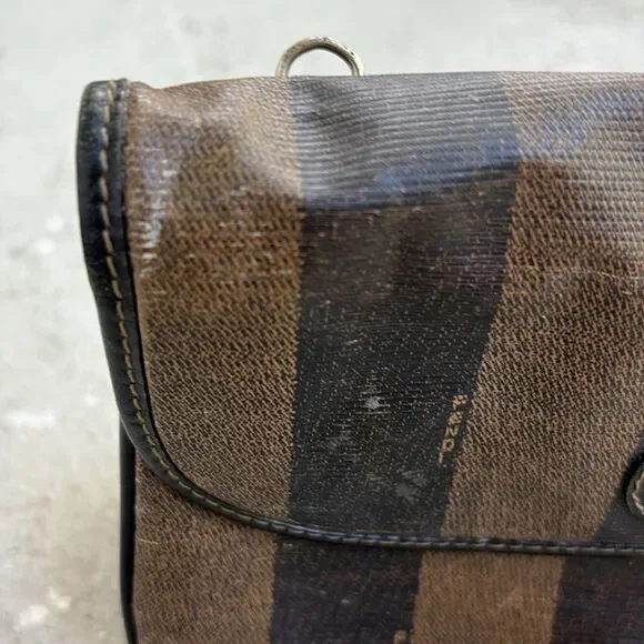 Vintage Fendi Pecan canvas crossbody - Picture 3 of 11